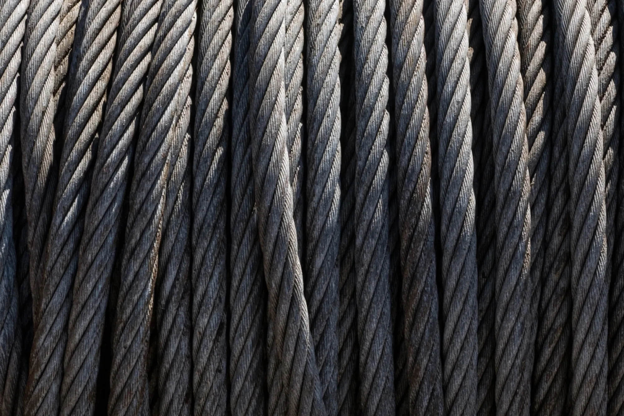 Coiled steel wire rope close-up (placeholder image)